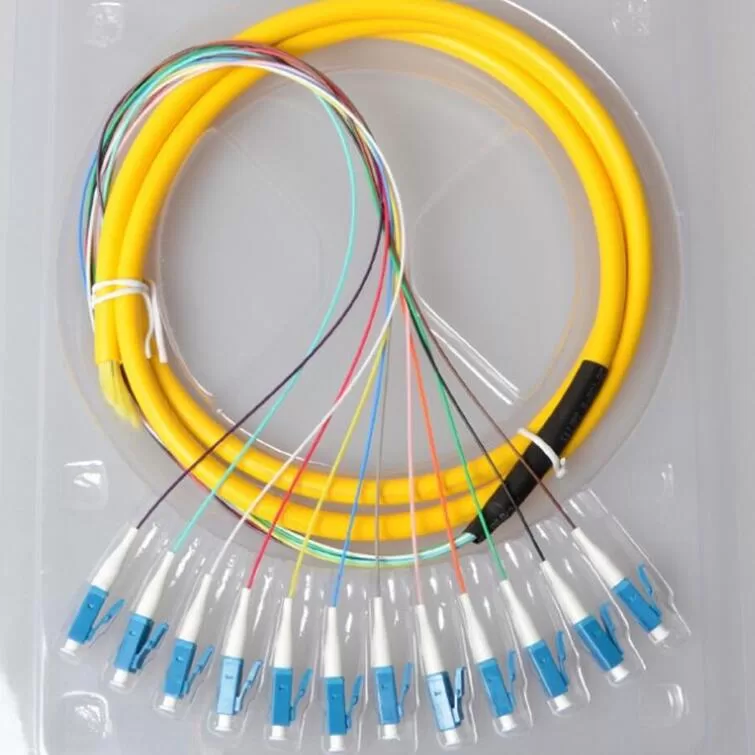 12 Fibers LC/UPC SM Pigtail 9/125um G657A Fiber LSZH