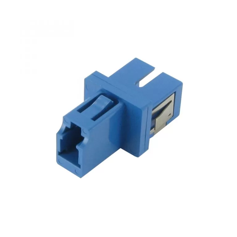 Adaptor SC LC Betina ke Betina Plastik Biru