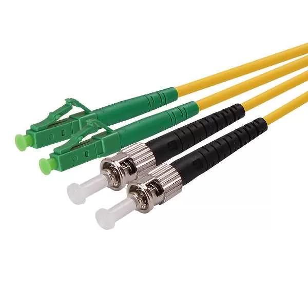 ST to LC Fiber Jumper APC Single Mode Duplex