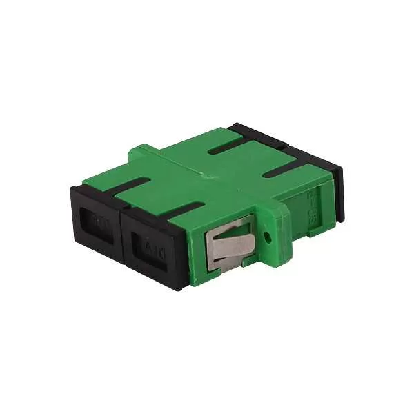 Adaptor SC APC Duplex Single Mode Plastik Hijau