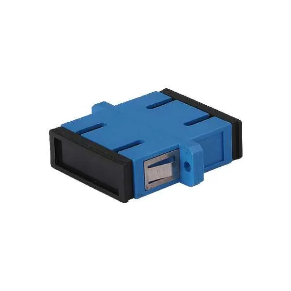 SC Adaptor Dupleks Mode Tunggal UPC Plastik Biru