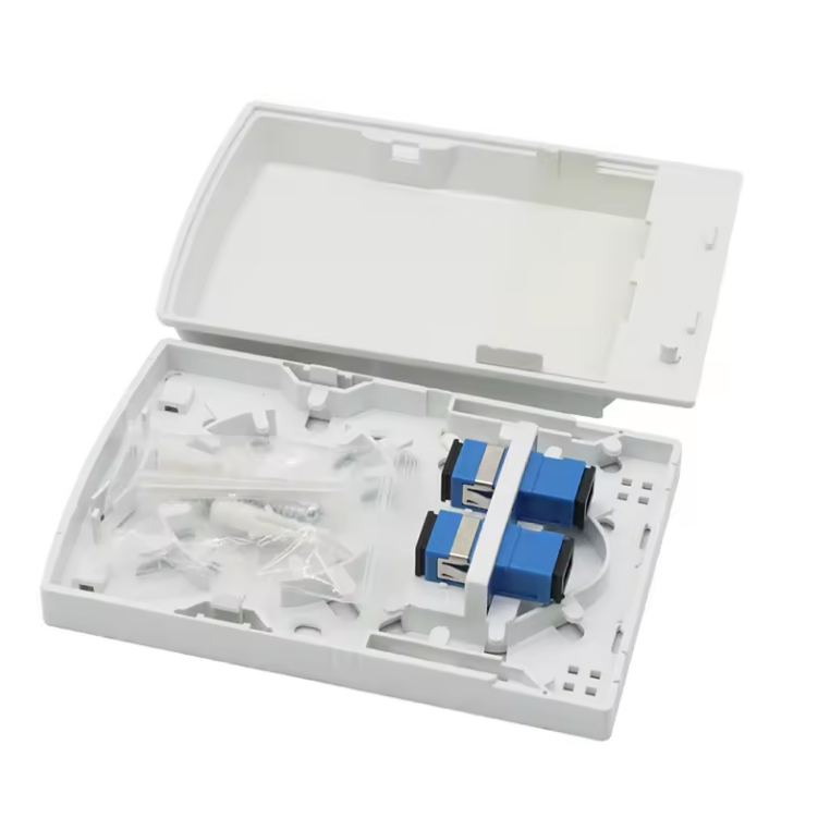 thumbnail image 2 of MEXFOSERV 2-Port Fiber Optic Wall Outlet Terminal Box – 1 SCA SM G657A 1 SX 2 of 5