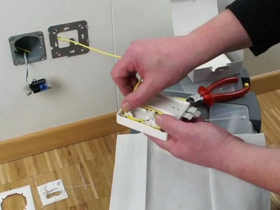 Install Fiber Optic Wall Socket